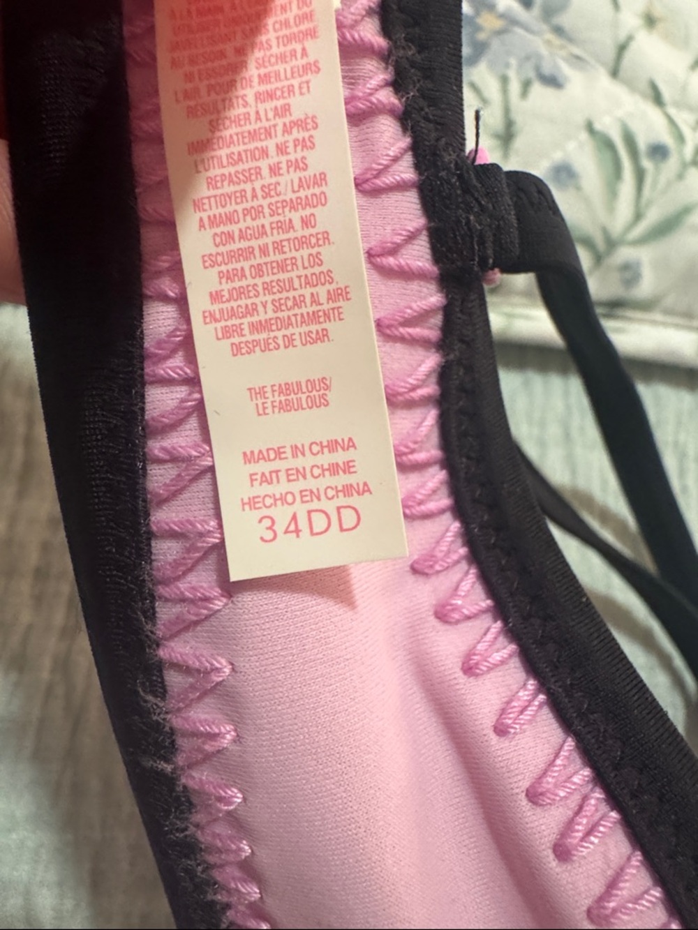 Victoria's Secret Pink and Navy Push-Up Bikini Set - Picture 3 of 5